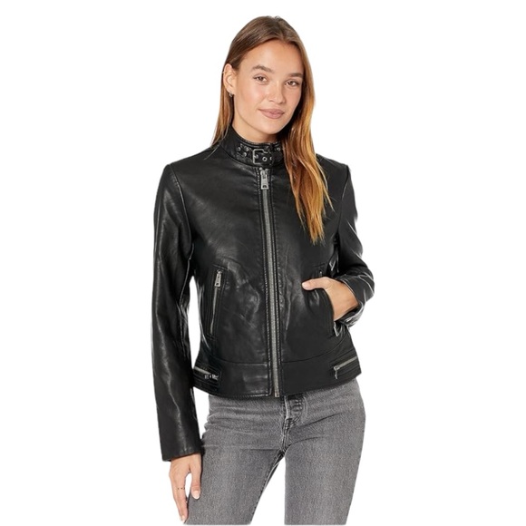 Levi's Jackets & Blazers - Levi's leather racer jacket, faux leather, black, NWOT, size M